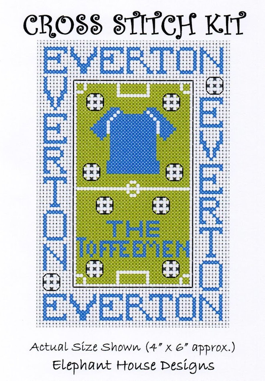 Everton Cross Stitch Kit Size 4" x 6" Full Kit