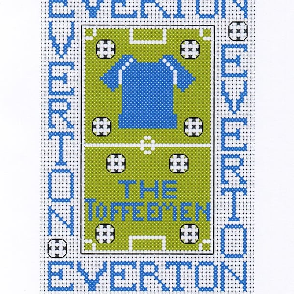 Everton Cross Stitch Kit Size 4" x 6" Full Kit