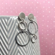 Sterling Silver Asymmetric Earrings