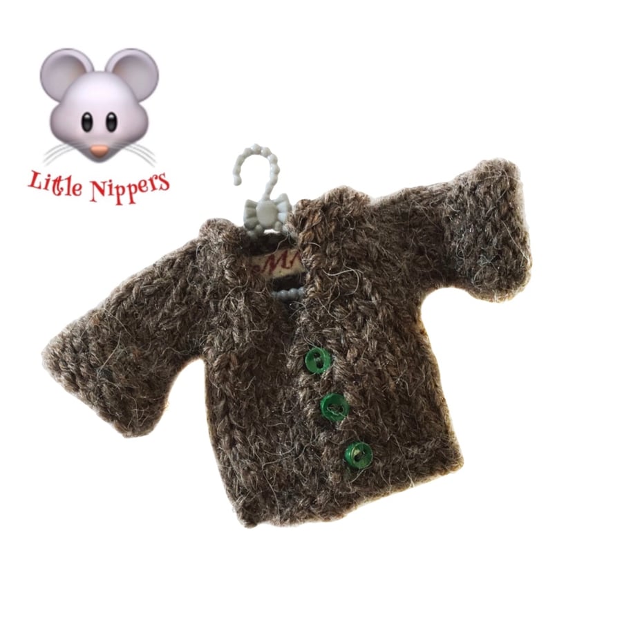 Reserved for Diana - Brown Cardigan to fit the Little Nippers