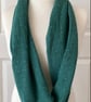 Forest Green with Gold Speckles Infinity Scarf, 100% cotton  - Image 3