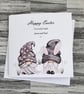 Easter Card Two Gnomes Happy Easter Gift for Couple Handmade and Personalised - Image 2