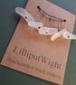 Five white sea glass stitch markers - Image 5