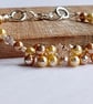 Golden Harvest - Handcrafted Gold Pearl & Crystal Cluster Bracelet  - Image 6