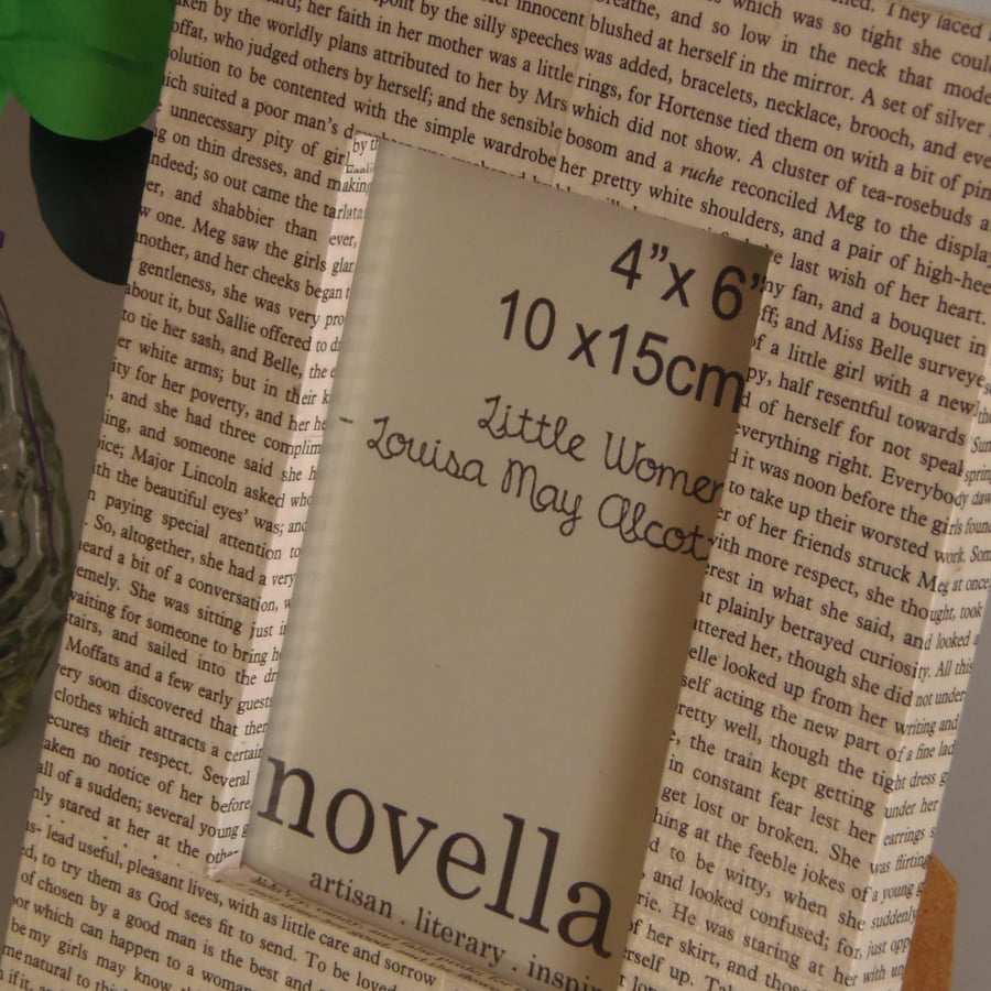 LITTLE WOMEN Decoupage Photo Frame 4x6 Louisa May Alcott Gift