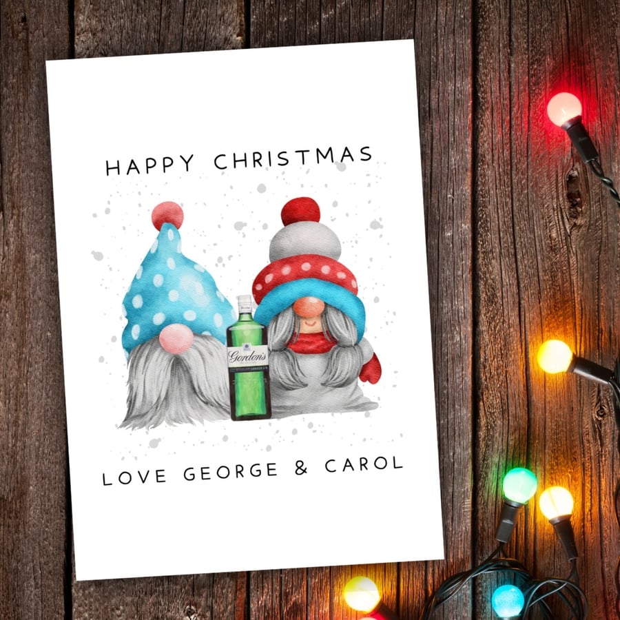 Pack of 12 personalised christmas cards 