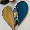 Stained Glass Shell Heart