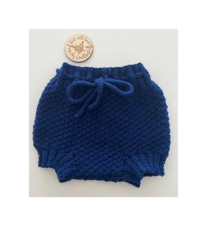 Made To Order Handknitted Mossy Baby Shorts 7 sizes. Any colour.