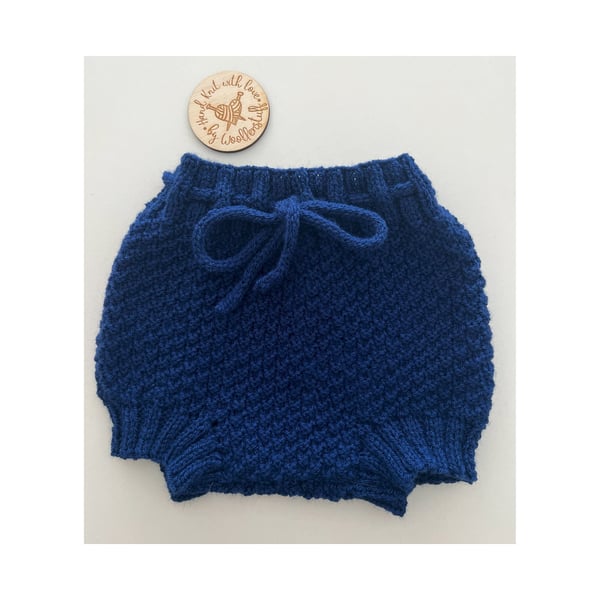 Made To Order Handknitted Mossy Baby Shorts 7 sizes. Any colour.