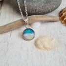 Real SandBeach sand,ocean Waves Pendant,Handmade Beach-Inspired Jewellery, Gift 