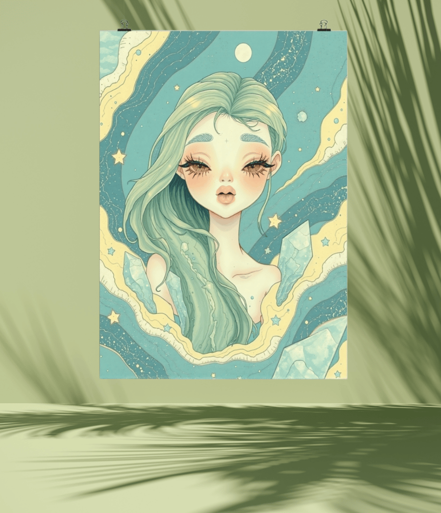 Blue Topaz pixie art print