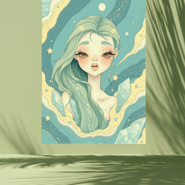 Blue Topaz pixie art print
