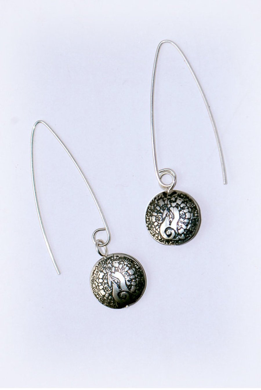 Silver Moongazing Hare Drop Earrings