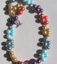 Shell Pearl Statement Beaded Vibrant Multi-Coloured Necklace "Rainbow" - Image 4