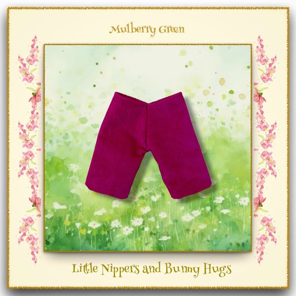 Raspberry Pink Corduroy Trousers to fit the Little Nippers and Bunny Hugs