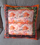 Quilted patchwork cushion cover