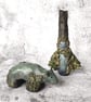 Dryad and Bear Statues, Forest Guardian Statues, Ancient Woodland Spirits - Image 2