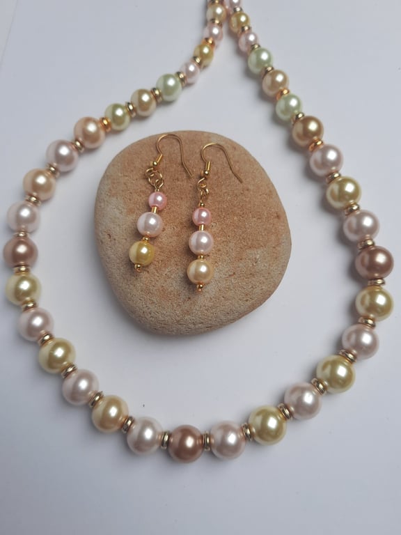 Faux Pearl Beads Jewellery set
