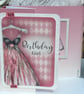 Luxury Birthday girl elegant dress birthday card - Image 1