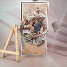 Handmade Wedding Card (88) Elegant Romantic Design 