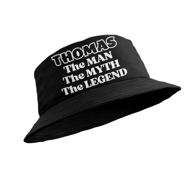 Personalised Name Bucket Hat The Man The Myth The Legend