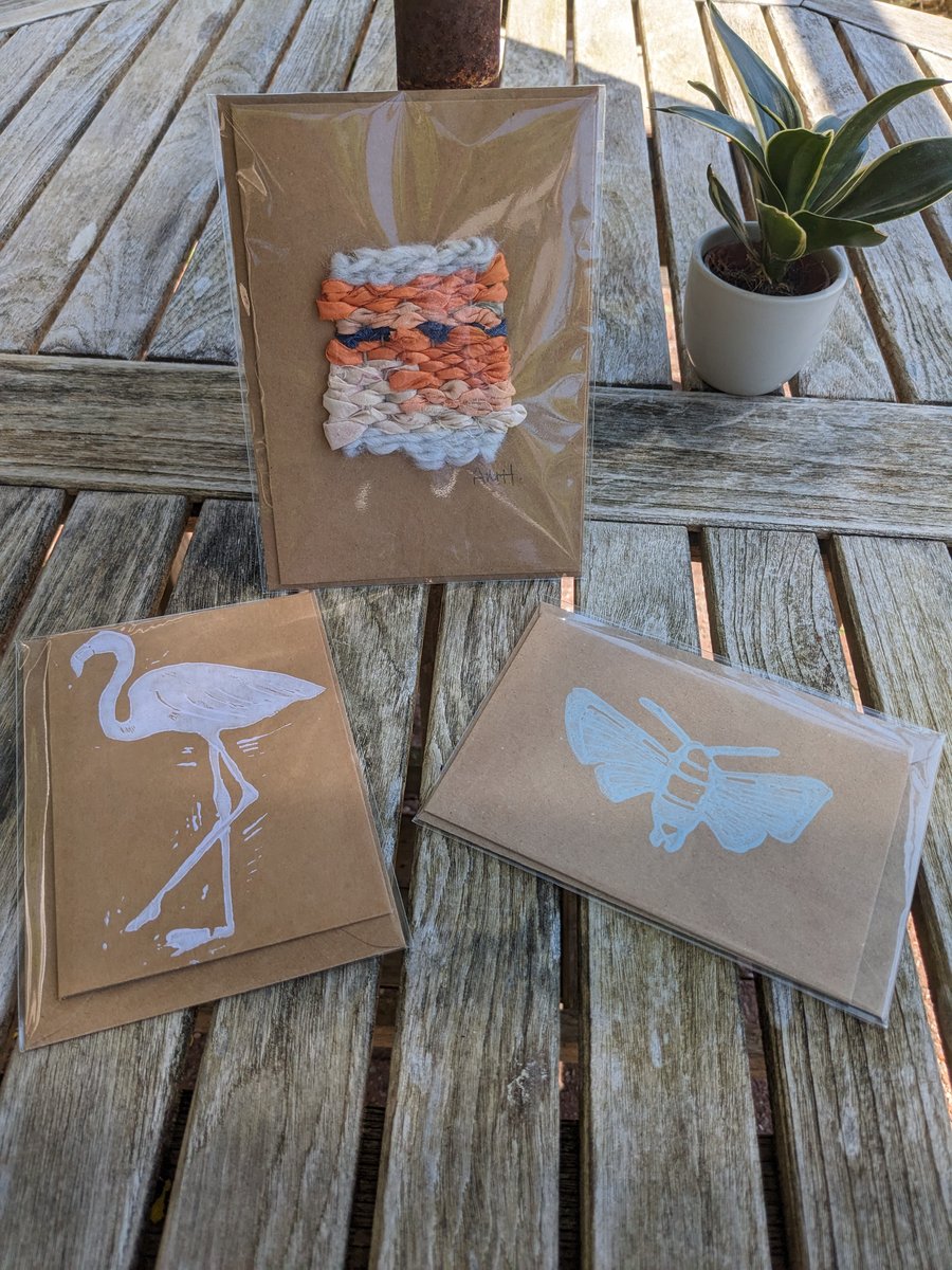 Beautiful Bundle Three Greetings Cards Original Artwork