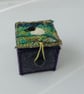 Handmade textile keepsake box, felt sheep - Image 1