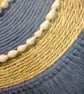 Blue, Off White & Shell Semi Circle Macrame Wall, Shelf & Console Table Decor - Image 6
