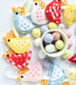 4 Tiny hanging Chickens.   - Image 3