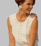 VINTAGE KNITTING PATTERN PDF Ladies Lace Panel Vest - Image 4