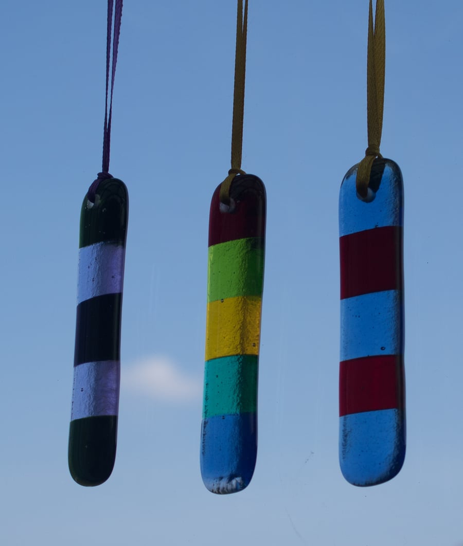 Multi-Coloured Fused Glass Suncatcher