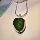 Green Chunky Seaglass Heart