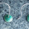 Sterling Silver and Turquoise Enamel Earrings