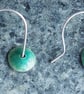 Sterling Silver and Turquoise Enamel Earrings