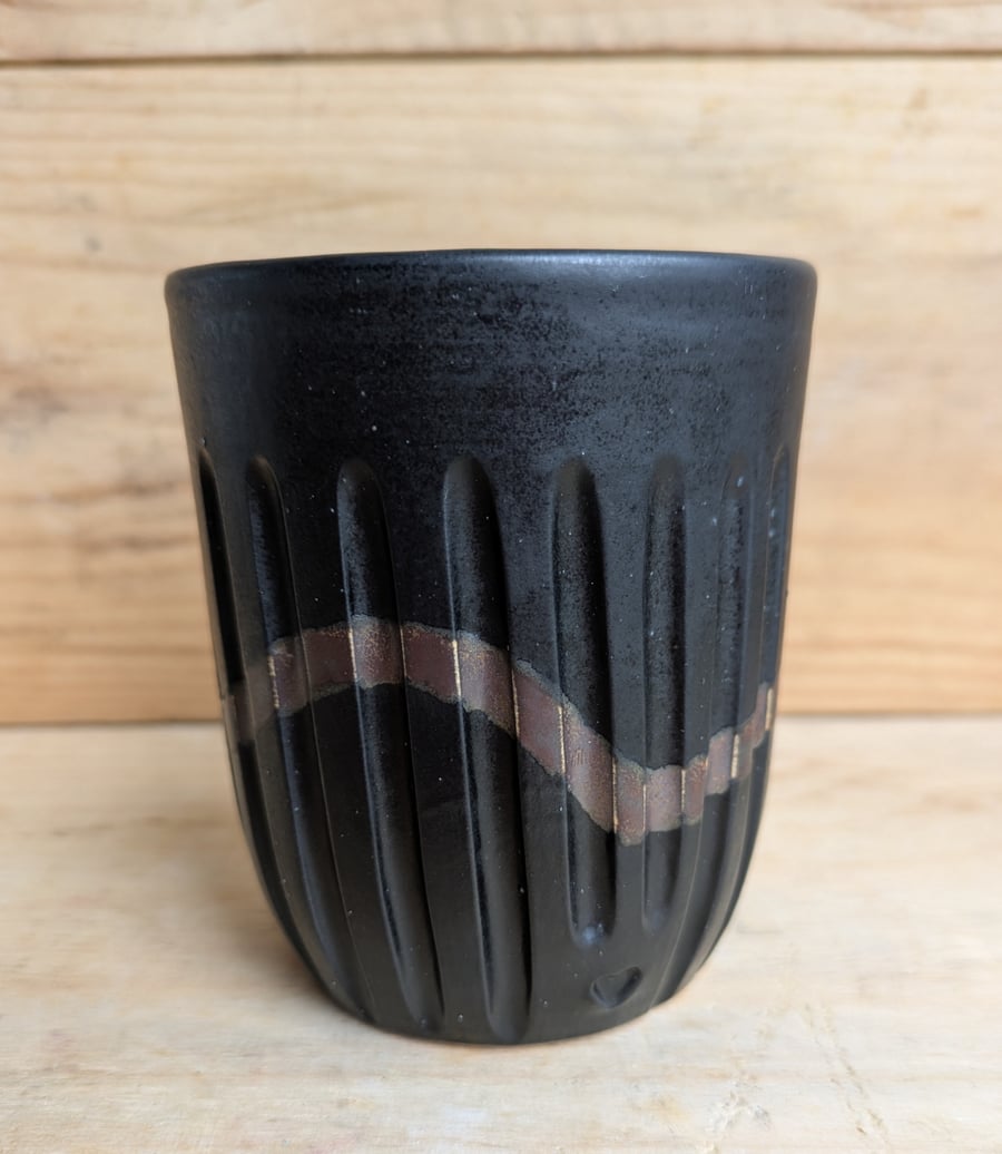 Coffee tumbler (matte black copper)