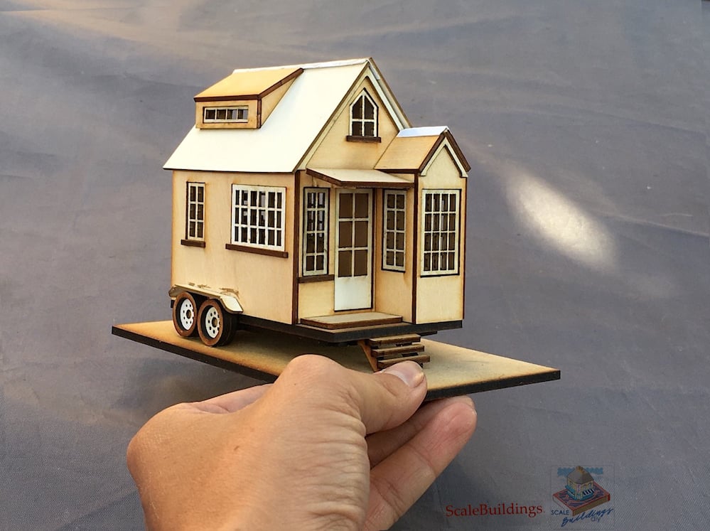 American Tiny House Miniature Dolls House Miniature Kit Model 48th scale