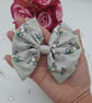 Unicorn, clip on bow, scrunchie set in light grey, free uk delivery.   - Image 5