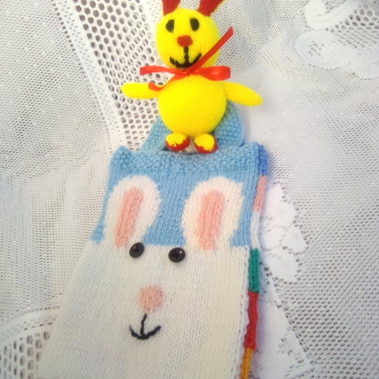 Easter Bunny Egg Hunt Bags, Children's Knitted Bag, Easter Bag, Child's Bag