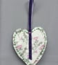 Hand Embroidered Heather Heart Decoration  - Image 4