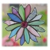 Pastel Flower Stained Glass Suncatcher Fondant Icecream 005
