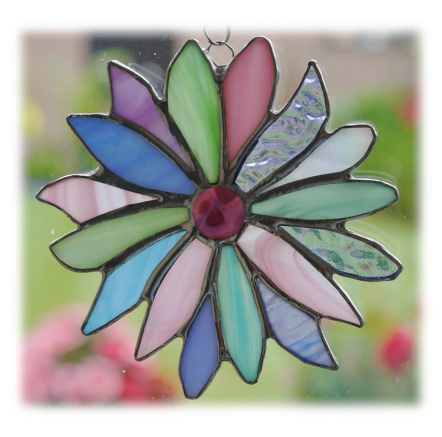 Pastel Flower Stained Glass Suncatcher Fondant Icecream 009