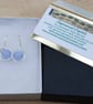 Blue lace agate earrings. Sterling silver circle - Image 5