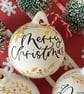 Personalised Ceramic Christmas Bauble, Christmas Tree Decoration 