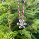 Silver Snowflake Christmas Decoration
