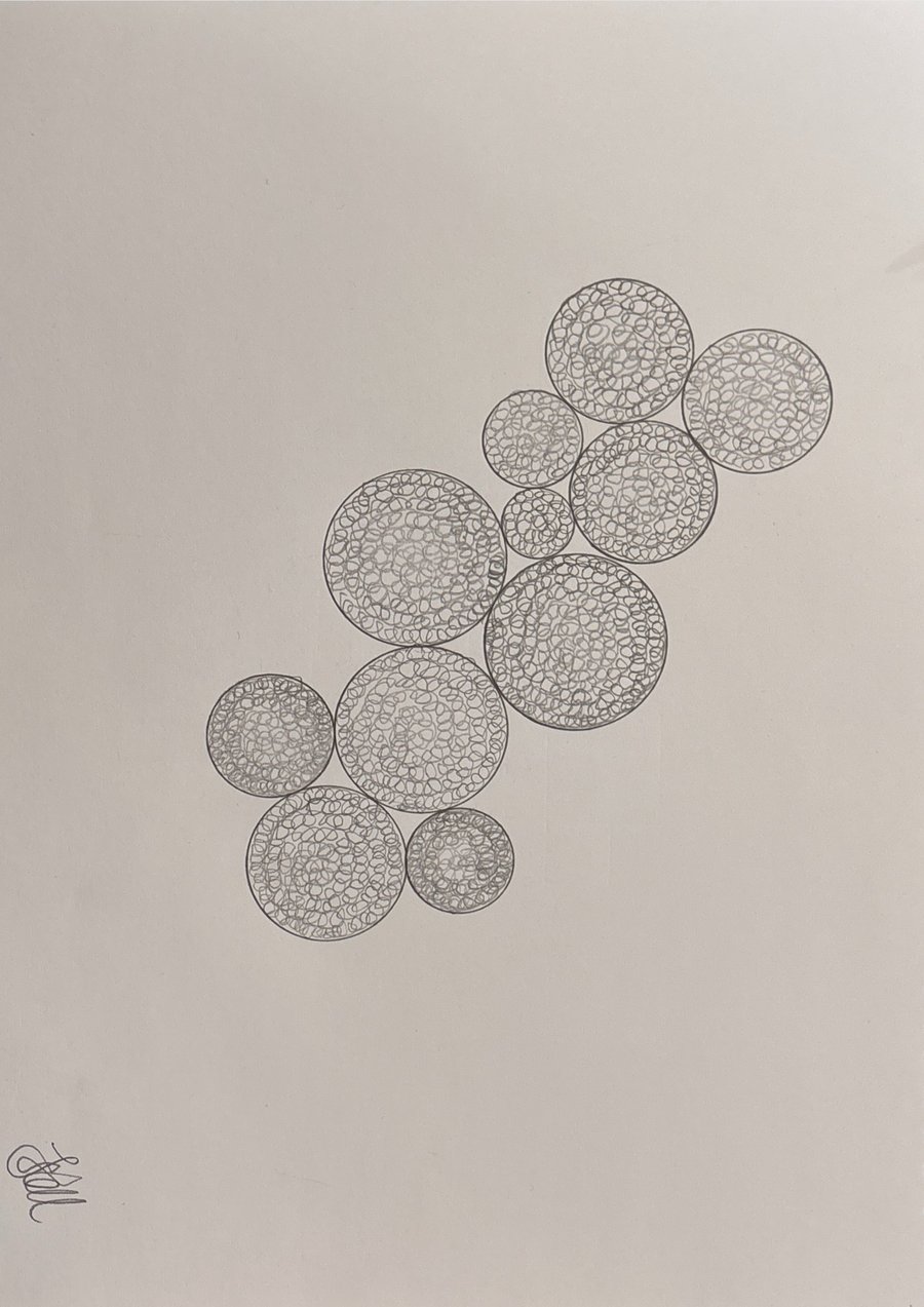 SPHERES 01 (GRAPHITE PENCIL ON A4 DRAWING PAPER - UNFRAMED)