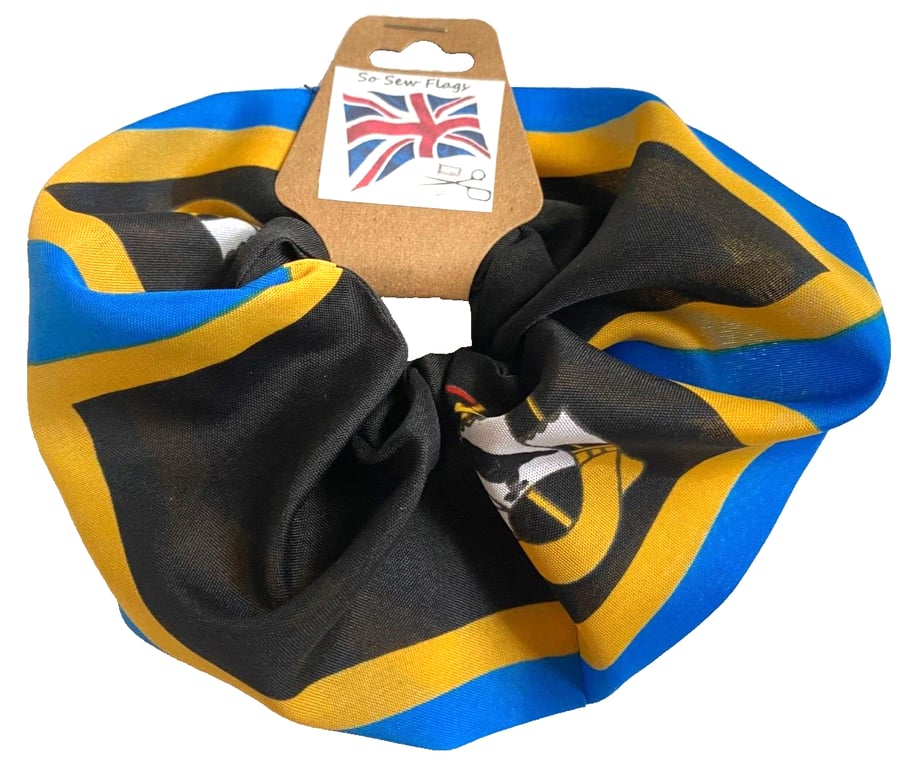 Caithness Scotland Flag Hair Scrunchie Scrunchies Accessory Ties Elastic