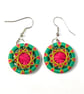 Textile Button Earrings - Image 2