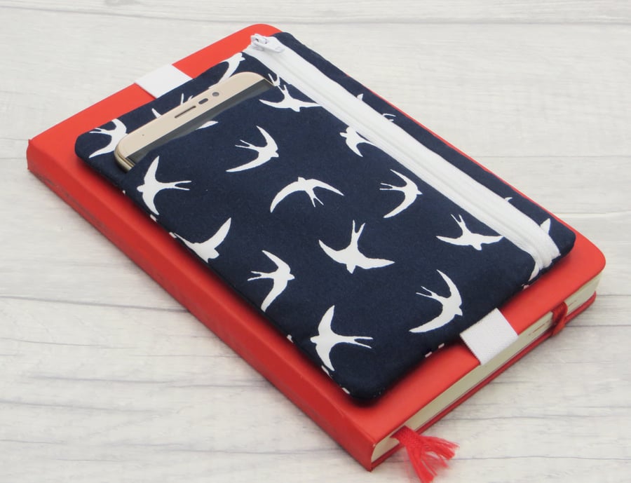 Zipped pouch with elastic band for bullet journ... Folksy