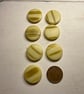 Set of 7, 3cm vintage flat button neutral colours - Image 6