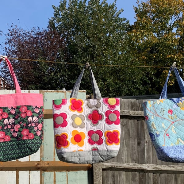 Quilted tote bags
